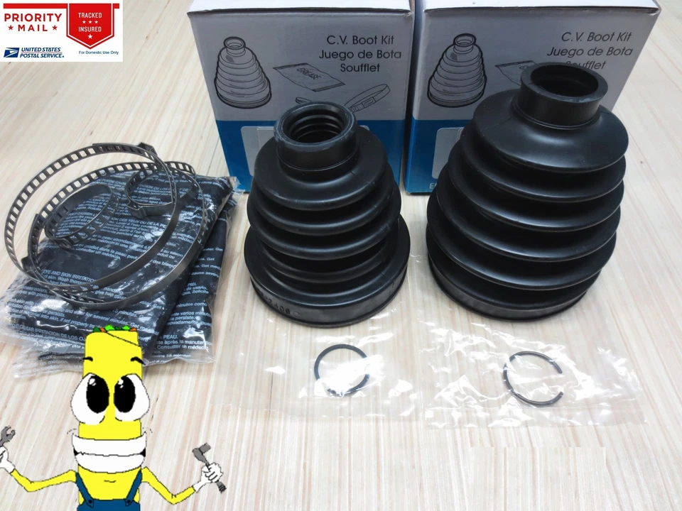 Front Inner & Outer CV Axle Boot Kit For Toyota Sienna 2006-2010 AWD EMPI Boots — 第 1/4 张图片