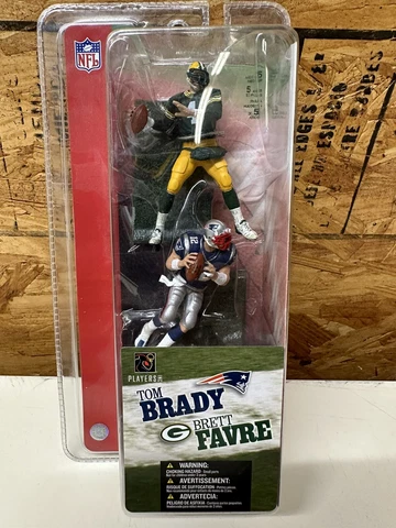 🔥🔥McFarlane 2004 Tom Brady Brett Favre  3” Figure 2 Pack PATRIOTS PACKERS🔥🔥 Cover
