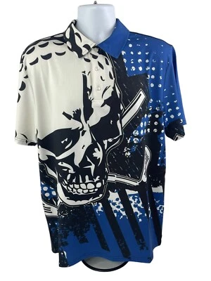 Camisa Polo Tatoo Golf Blade Collection Para Hombre Mediana Multicolor Manga Corta Calavera Foto 1 de 4