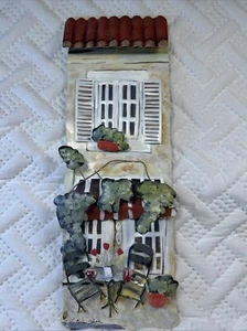 Stunning C. Winterle Olson Wall Art French Cafe 4.5”X 13” Tuscan Wall Metal Tile - Picture 1 of 17