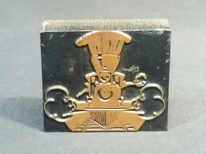 Wooden Locomotive Vintage Stamp Block - Imagen 1 de 7