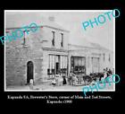 OLD LARGE HISTORICAL PHOTO OF KAPUNDA S.A, BREWSTERS STORE BUILDING c1900