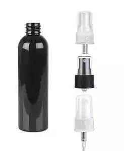 4 oz BLACK Bullet Plastic Bottle -PET-12 sets choice of SPRAYER caps FREE SHIPP - Picture 1 of 2