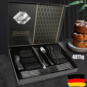 Besteck Set Edelstahl 48 Teile für 12 Personen Rostfrei Spülmaschinenfest DHL - Bild 1 von 21