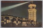 Postcard - White City Entrance Lakeside Park Denver Colorado Vintage Night 1910s