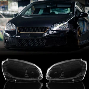Front Headlight Headlamp Lens Cover For VW Golf MK5 GTI/Rabbit Jetta 2006-2009 - Picture 1 of 10