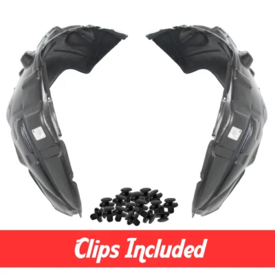 Front Driver & Passenger Side Fender Liner Set w/Clips For 09-24 Dodge Ram R1500 - Image 1 of 4
