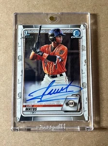 Luis Matos Auto 2020 Bowman Chrome 1st San Francisco Giants CPA-LM Autograph - Picture 1 of 2