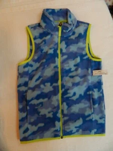 Youth Polar Fleece Vest - Blue Camo size 8 - Picture 1 of 1