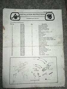 76 77 78 ARCTIC CAT KIT DE ARRANQUE ELÉCTRICO 0134-995 INSTRUCCIONES SUZUKI sin eje de toma - Imagen 1 de 1