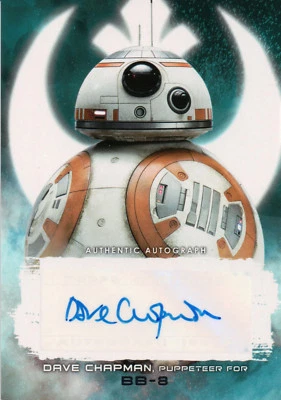 Star Wars The Last Jedi Series 2, Dave Chapman as ‘BB-8’ Auto  - Image 1 of 2