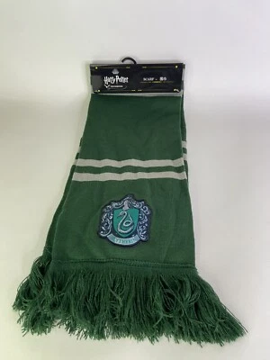 Harry Potter Slytherin House Bufanda de Invierno Verde con Flecos Adulto Unisex NUEVO Foto 1 de 4