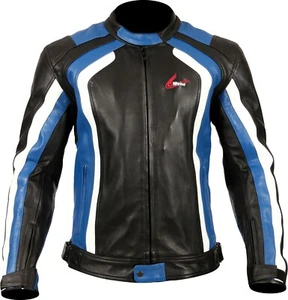 Weise Corsa RS Black Blue Mens Sport Leather Motorcycle Jacket NEW - Picture 1 of 4