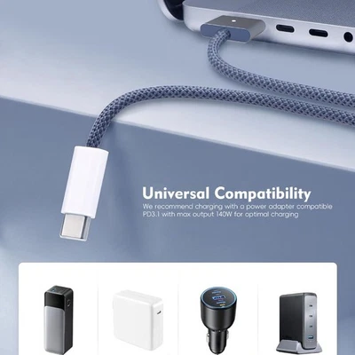 Cable 2 Metre Apple USB-C to Magsafe 3 MacBook Pro Midnight Blue - Image 1 of 4
