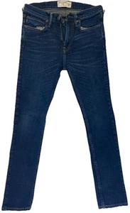 Abercrombie Kids Denim Blue Jeans Boys Size 13/14 Super Skinny Fit Dark Wash - Picture 1 of 9