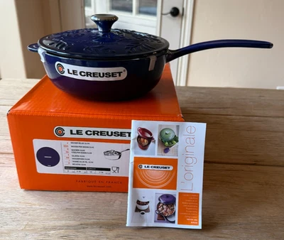 Le Creuset Olive Branch Collection 2.25 qt 8.25 in Saucier Indigo Blue NEW - Image 1 of 4