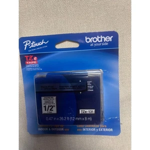 NEW BROTHER TZe-131 12mm (1/2") Black on Clear LABELS - Picture 1 of 2