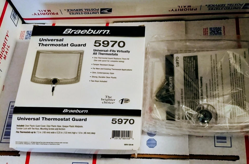 Braeburn 5970 NEW Universal Thermostat Guard Cover Lockable / FREE SHIPPING - Image 1 of 1