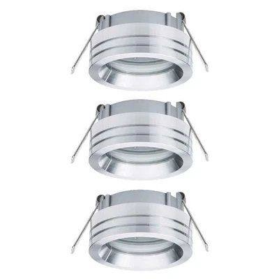 3 X Paulmann Luci da Incasso Set Spot Curl Orientabile Alluminio IP23 Max. 35W - Immagine 1 di 4