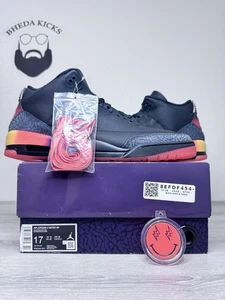 Größe 17 - Jordan 3 Retro x J. Balvin Mid Rio Sneaker FN0344-001 Brandneu - Bild 1 von 10