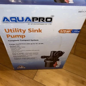 Aquapro - Utility Sink Pump 1/3 hp 1300 GPH - 55011-7 New In Box - Picture 1 of 3