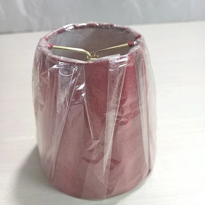 Mini pantalla de lámpara roja/marrón CLIP ON - 5" Wx 5" T, NUEVO Foto 1 de 4