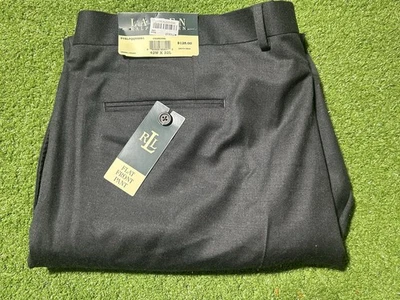 Lauren Ralph Lauren Dress Pants 100% Wool Mens 42x32 Charcol Gray Pleated  NEW - Image 1 of 4