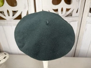 Vintage Codeba French Beret Hat Basque Hunter Green Pure Wool France - Picture 1 of 8