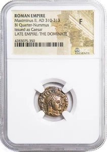 Rare Roman Coin - Ae of Maximinus II (AD 311-313) NGC - F - Ancient Coin - Picture 1 of 3