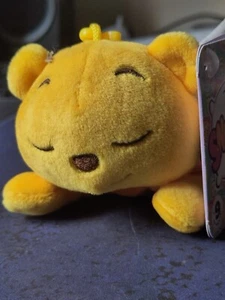 Disney Snuglets Winnie The Pooh Snuglet Keychain Sleeping Plush/Soft Toy- New - Picture 1 of 14