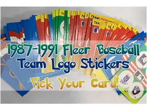 1989-1991 Fleer Baseball Team Logo Stickers-Pick Your Card-Bulk order and save $ - Picture 1 of 64