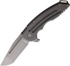 Hoback Knives Husky Framelock Stonewash Finish Titanium Handle Pocket Knife