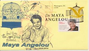 #4979 Dr. Maya Angelou Black Heritage Therome cachet First Day cover error cance