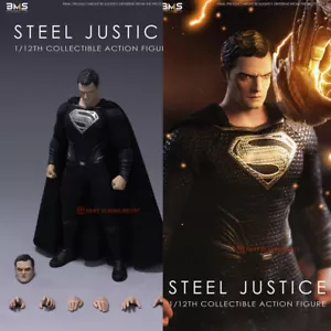 BMS BS03002 Steel Justice schwarz Superman Maßstab 1/12 Actionfigur AUF LAGER - Bild 1 von 7