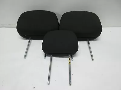 2005-2012 FORD ESCAPE MARINER TRIBUTE REAR HEAD REST SET OF 3 BLACK CLOTH - Image 1 of 4