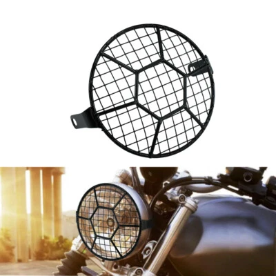Protector de máscara de rejilla de malla metálica de 6,5" universal para faros de motocicleta Foto 1 de 4