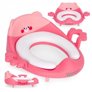 BEMI KINDER TOILETTENSITZ WC AUFSATZ MIT GRIFFEN WEICHES KISSEN ROSA - Bild 1 von 8