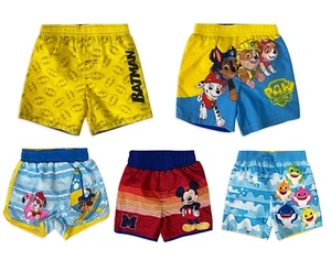 Paw Patrol/ Batman/ Baby Shark/ Mickey Mouse Baby Boy & Toddler Boy Swim Trunks - Picture 1 of 10