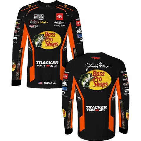 Martin Truex Jr Long Sleeve Bass Pro Sublimated Uniform Pit Crew T-Shirt Cover