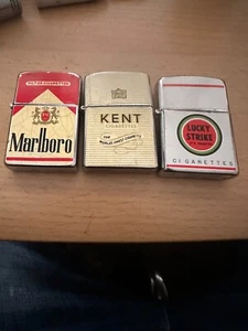 vintage old rare japan petrol lighter with logo cigaretes - Picture 1 of 3
