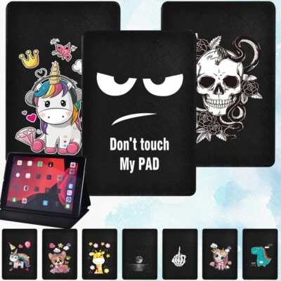 Funda protectora de cuero con soporte estampado de PU para APPLE iPad Mini 12345 iPad 23456789th + lápiz