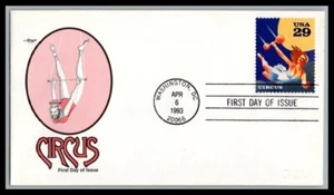 US FDC # 2752 29c circus Trapeze Artmaster 1993, 9p2865 - Picture 1 of 1