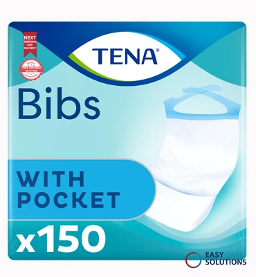 150 x TENA Bibs 37cm x 68cm - M/L - (1 Paquete de 150)