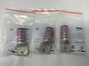 Grainger Huya 24C321 1-Hole Compression Copper Lug 4/0 AWG 1/4" Stud Lot of 3 - Picture 1 of 3