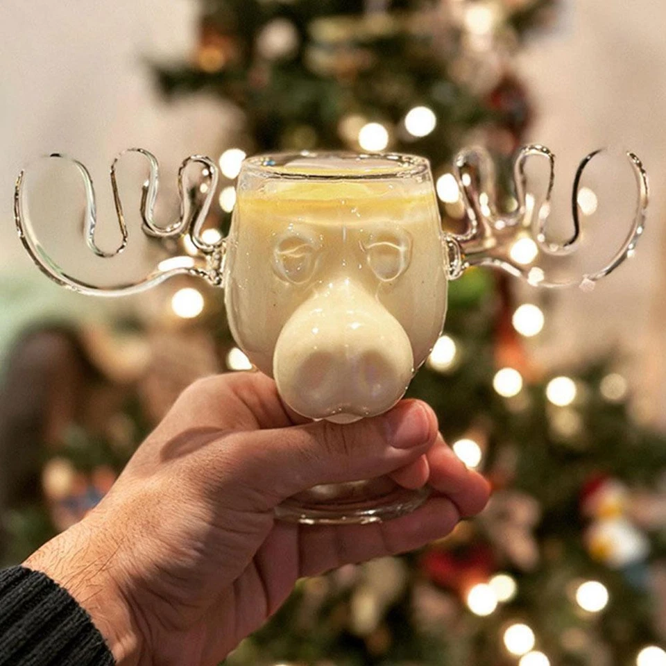 National Lampoon's Christmas Vacation Moose Mug 8 Ounce Glass Clear