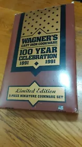 Wagner Cast Iron Cookware 100 Year Anniversary Set 5 Piece Miniature LIMITED - Picture 1 of 3