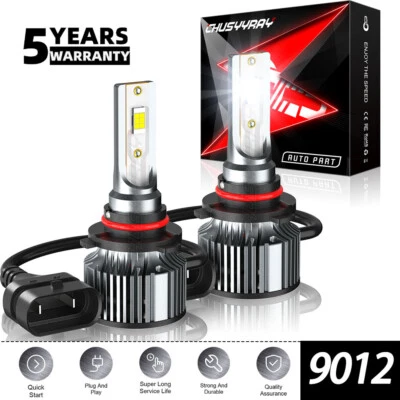 Par de faros Fit Fiat 500 2012-2019 9012 bombilla blanca haz alto súper brillante Foto 1 de 4