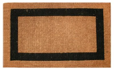 Imports Decor Printed Coir Doormat, Black Border, 22-Inch by 36-Inch — 第 1/4 张图片