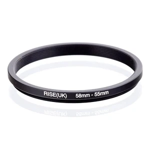 RISE(UK) 58mm-55mm 58-55 mm 58 to 55 Step down Ring Filter Adapter black - Picture 1 of 3