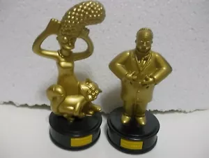 The Simpsons Movie GOLD MARGE with SNOWBALL & DR HIBBERT Burger King Toys as is - Picture 1 of 7